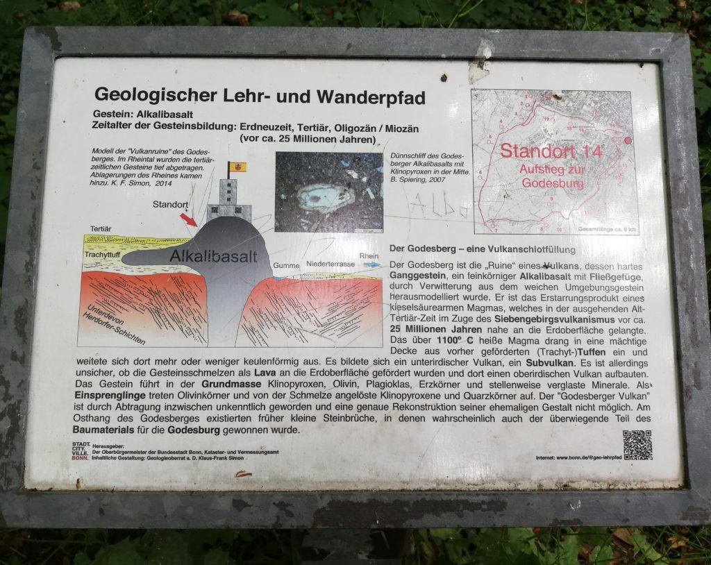 Standort 14 - Geologischer Lehrpfad und Wanderpfad Bonn Bad Godesberg - Aufstieg zur Godesburg