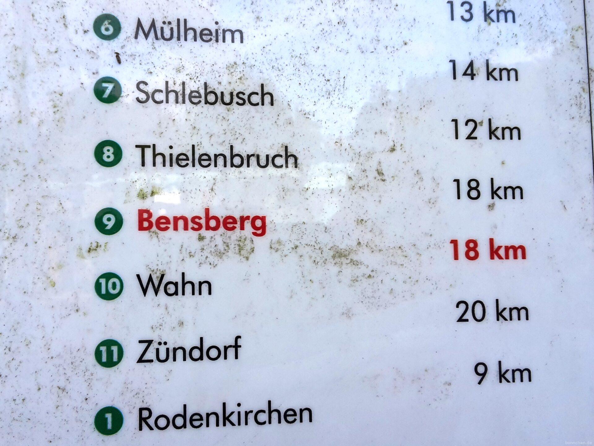 Kölnpfad Etappe 9 nach Bensberg in 18 km