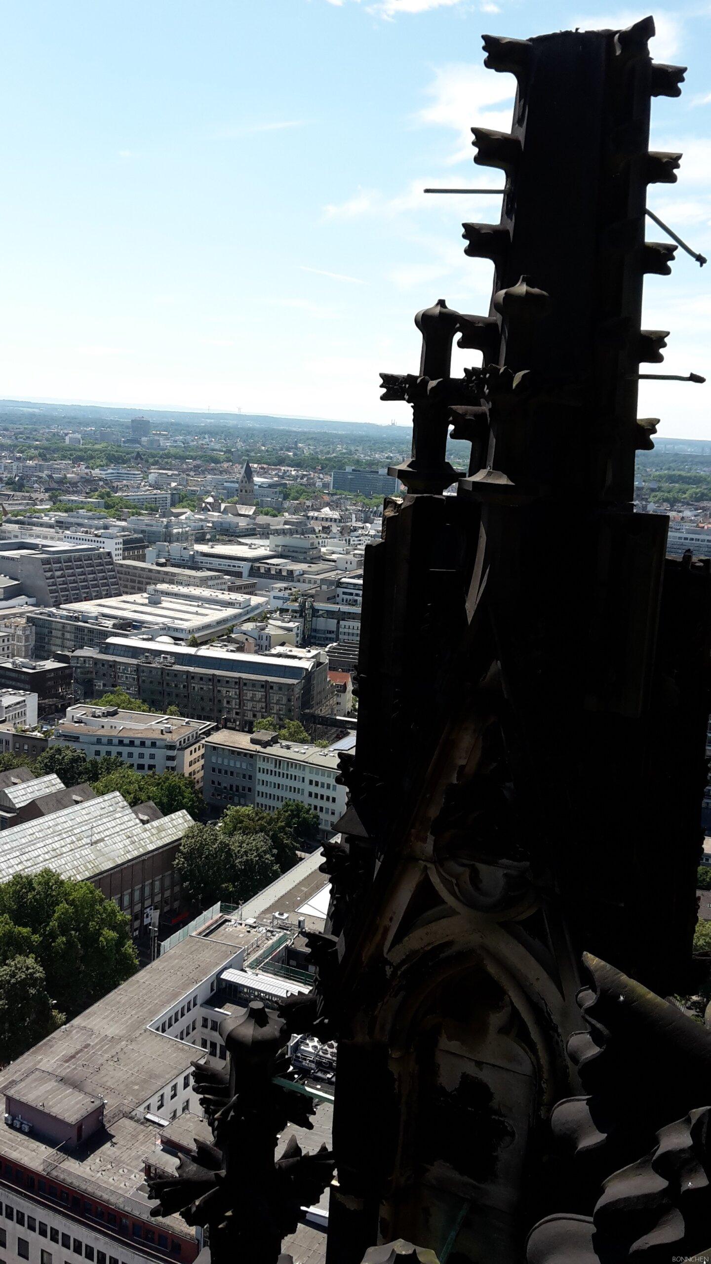 Den Kölner Dom besteigen: Aussicht vom Südturm des Kölner Doms